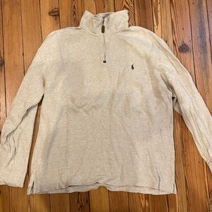 Polo by Ralph Lauren Men's Light Tan Zip-Up Sweater